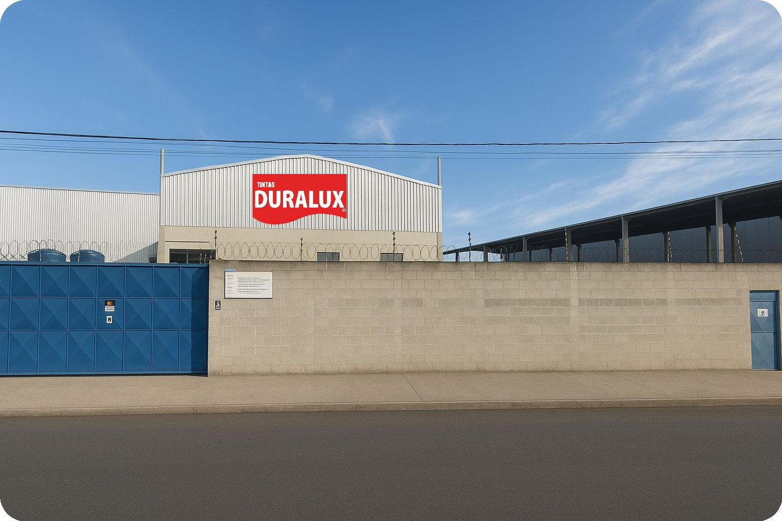 Fachada da Fábrica Tintas Duralux